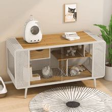 Spacious Cat House with Tempered Glass - Purrfect Pet Haven