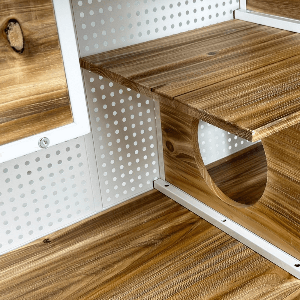 Spacious Cat House with Tempered Glass - Purrfect Pet Haven