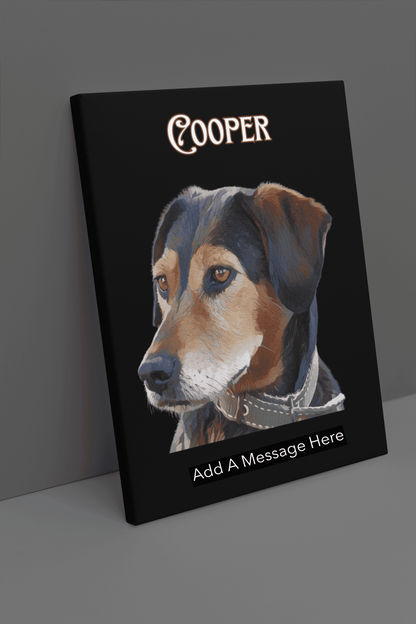 Custom Portrait Cartoon Photo Canvas Print Matte Canvas - Upload Your Photo | Purrfect Pet Haven