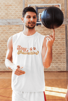 Cute Pet Lover Tank Top, Stay Pawsitive Tank, Funny Dog Lover Shirt - Purrfect Pet Haven
