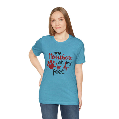 Heartbeat at my Feet - Unisex Tee - Purrfect Pet Haven