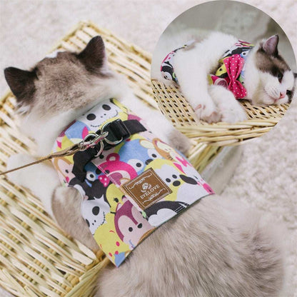 Rope Cat Traction Cat Chest Strap Set Bow - Purrfect Pet Haven