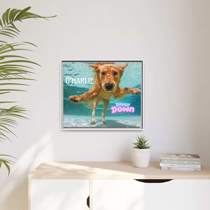 Framed Personalized Landscape Photo Canvas Wall Art - 'Add your Caption' - Purrfect Pet Haven