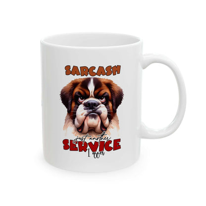 Funny Sarcasm a Service I Offer - Ceramic Coffee Mug - Purrfect Pet Haven