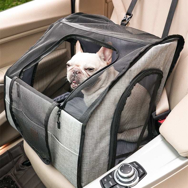 Portable Foldable Car Pet Cage - Waterproof Dog Travel Seat - Purrfect Pet Haven