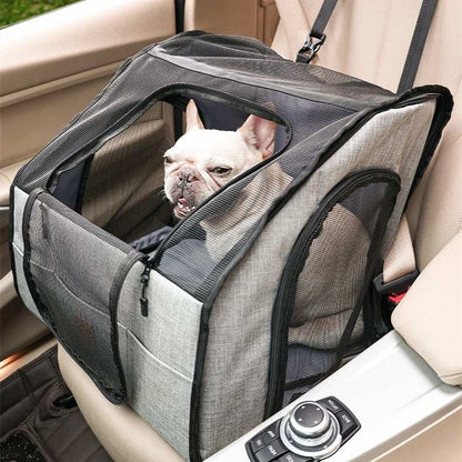 Portable Foldable Car Pet Cage - Waterproof Dog Travel Seat - Purrfect Pet Haven