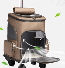 Pet Trolley Backpack - Wheeled Carrier for Cats & Dogs - Purrfect Pet Haven