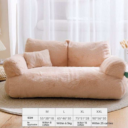 Cozy Plush Cat Bed Sofa for Small to Medium Dogs and Cats - Purrfect Pet Haven