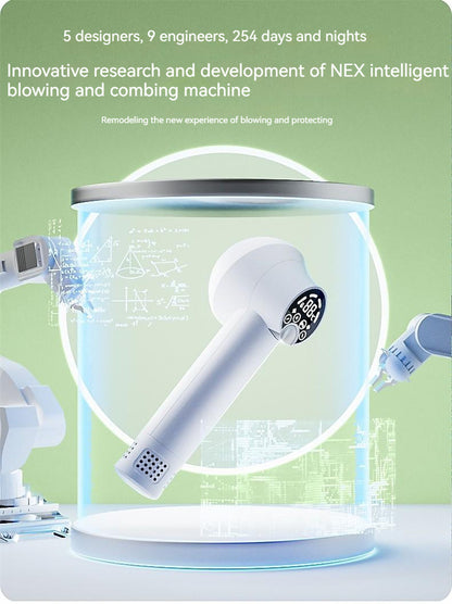 Pet Grooming Hair Dryer with Comb - Silent 2-in-1 Blow & Style