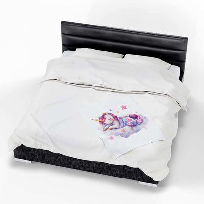 Dreamy Unicorn Velveteen Plush Blanket | Cozy Soft Throw for Kids & Nursery Decor - Purrfect Pet Haven