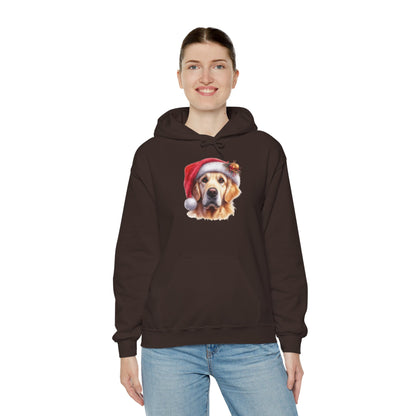 Christmas Hoodie - Golden Retriever in Santa Hat - Purrfect Pet Haven