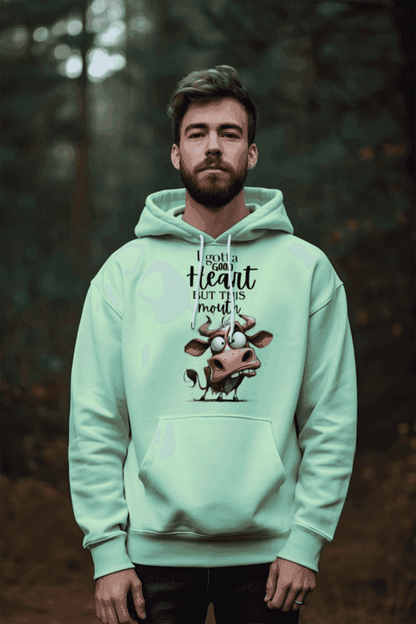 Funny Cow Hoodie - Good Heart But This Mouth Sweatshirt - Purrfect Pet Haven