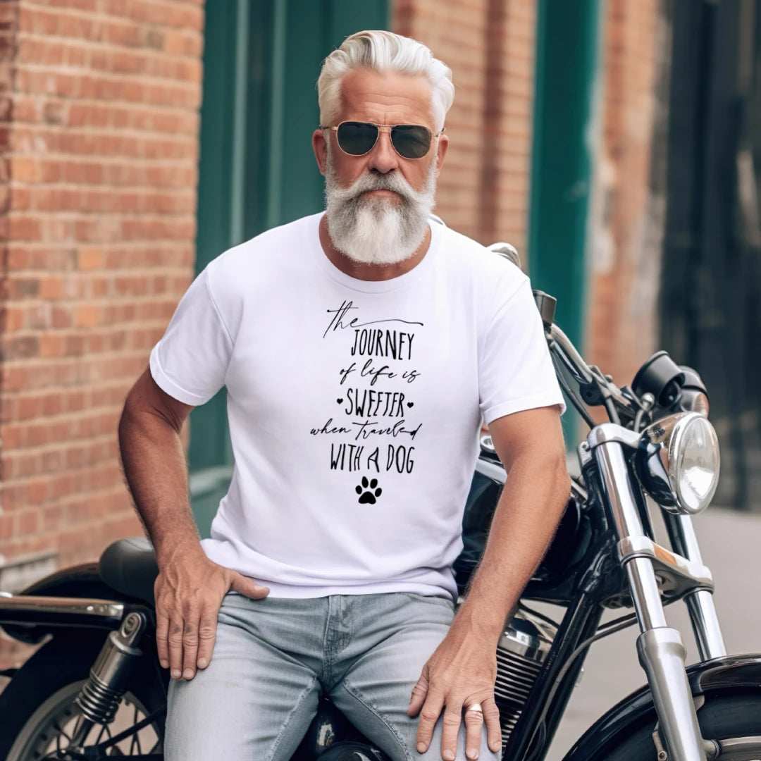 Journey of Life with a Dog T-Shirt - Dog Parent Adventure - Purrfect Pet Haven