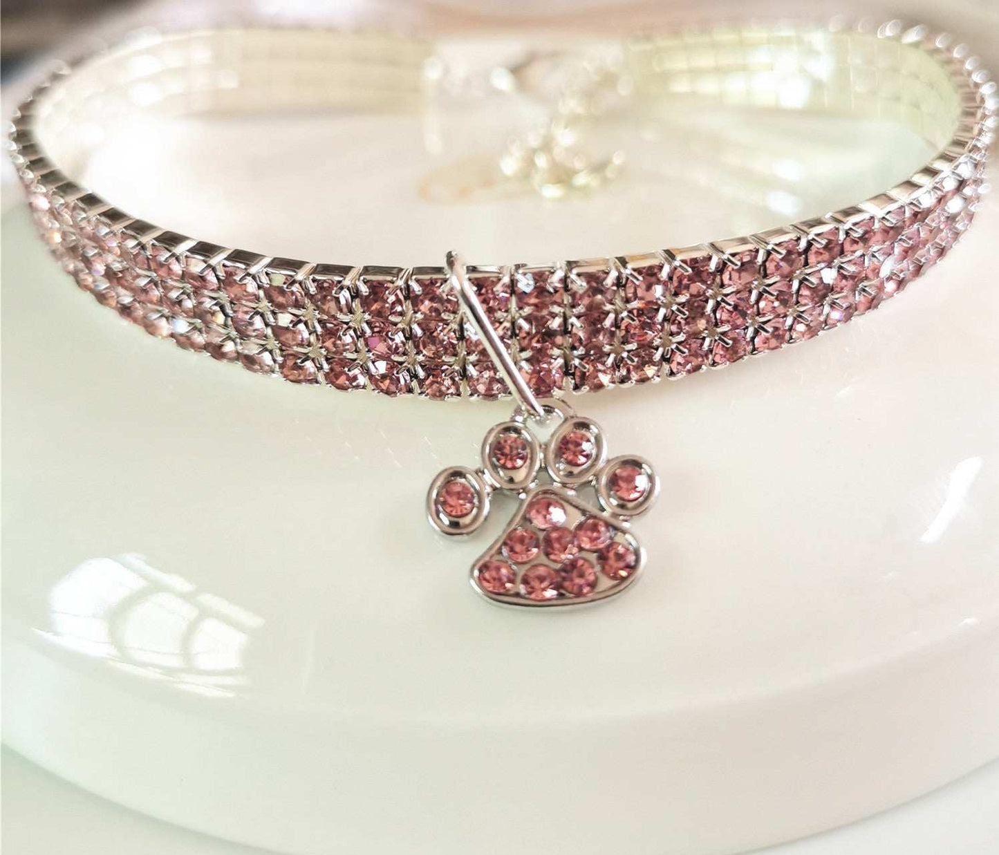 Pet Collar With Diamonds, Mixed-color Cat And Dog Supplies, Cat Claws, Elastic Cat And Dog Necklace Jewelry - Purrfect Pet Haven
