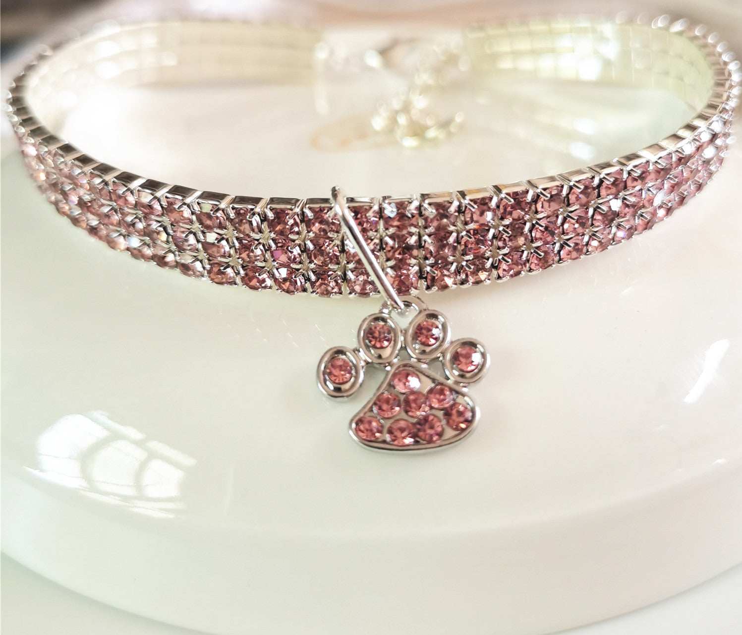 Pet Collar With Diamonds, Mixed-color Cat And Dog Supplies, Cat Claws, Elastic Cat And Dog Necklace Jewelry - Purrfect Pet Haven