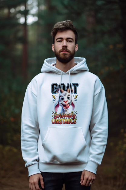 Seriously Unstable Goat Hoodie - Funny Animal Lover Gift