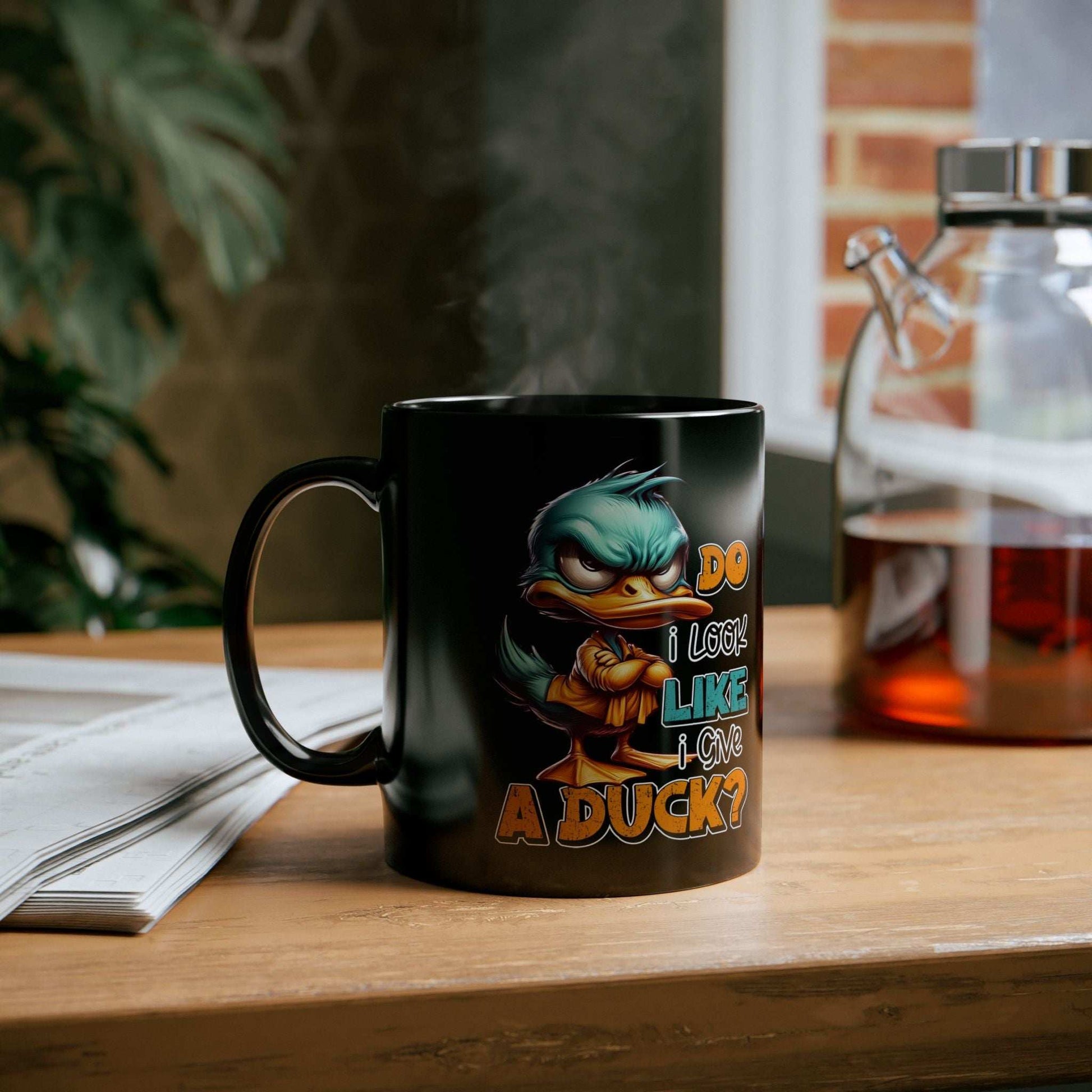 Funny Duck Quote Black Mug - 11oz & 15oz - Perfect Gift for Duck Lovers | Purrfect Pet Haven