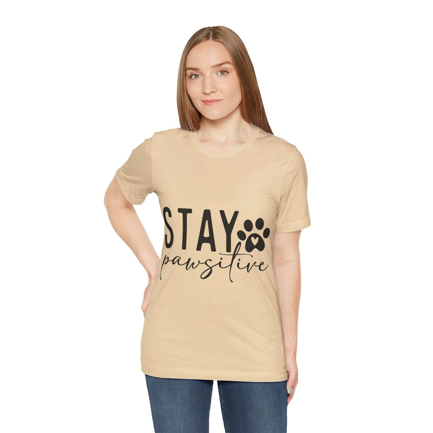 Stay Pawsitive Unisex Tee - Purrfect Pet Haven