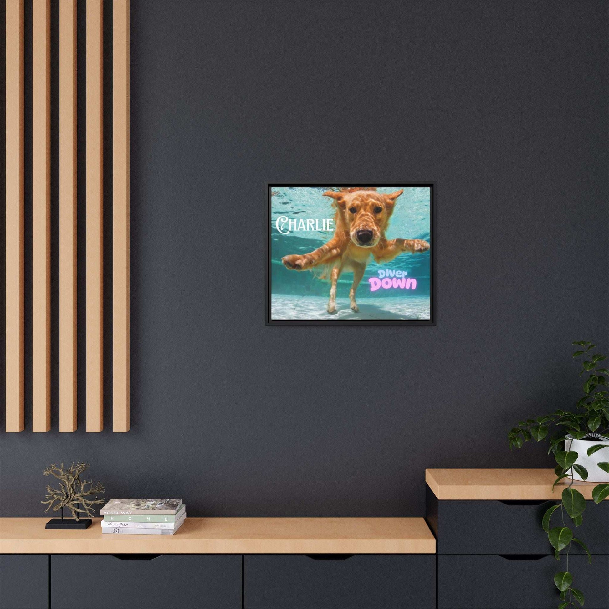 Framed Personalized Landscape Photo Canvas Wall Art - 'Add your Caption' - Purrfect Pet Haven