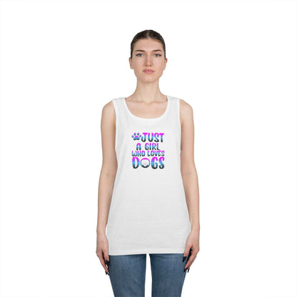 Just a Girl Who Loves Dogs Tank Top, Dog Lover Gift - Purrfect Pet Haven