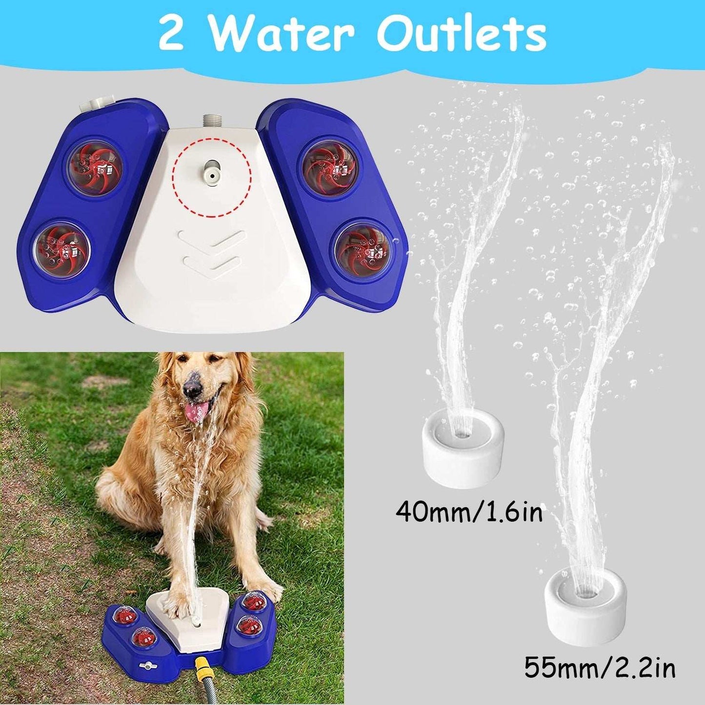 Smart Dog Water Fountain - Step-Activated Outdoor Sprinkler & Dispenser - Purrfect Pet Haven