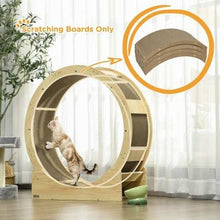 PawHut Cat Scratching Board, 4 Pack Cat Scratcher For Indoor Cats, Reversible Cat Scratching Post Replacement For Cat Wheel, Brown - Purrfect Pet Haven