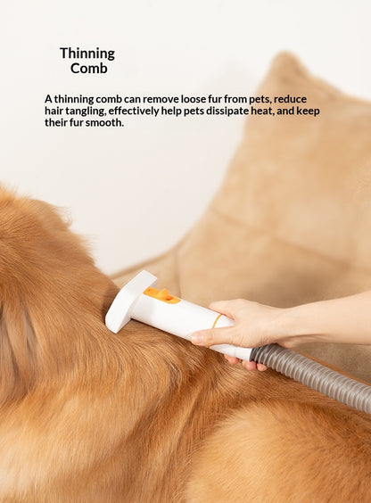 Pet Electric Hair Clipper with Suction - Built-in Vacuum Grooming Tool