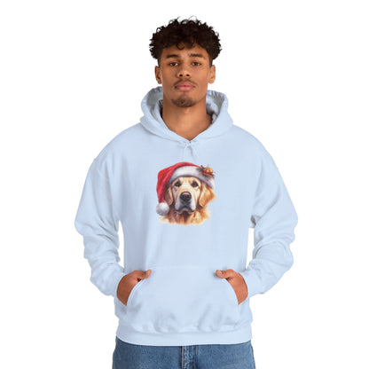 Christmas Hoodie - Golden Retriever in Santa Hat - Purrfect Pet Haven