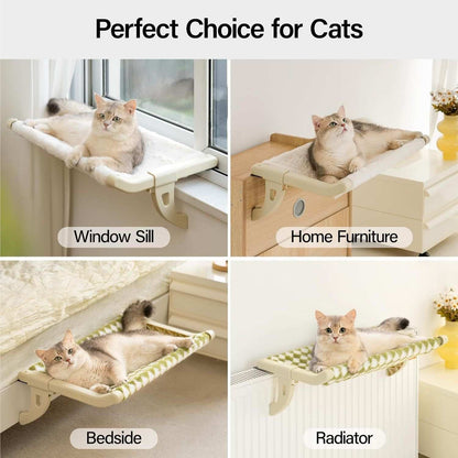 Adjustable Cat Window Perch With One-Step Sliding Clamp - Purrfect Pet Haven