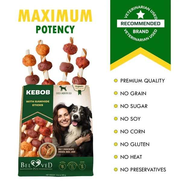 Dog Rawhide Treats - Human Grade Duck & Chicken Dental Chews - Purrfect Pet Haven