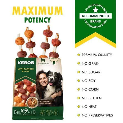 Dog Rawhide Treats - Human Grade Duck & Chicken Dental Chews - Purrfect Pet Haven