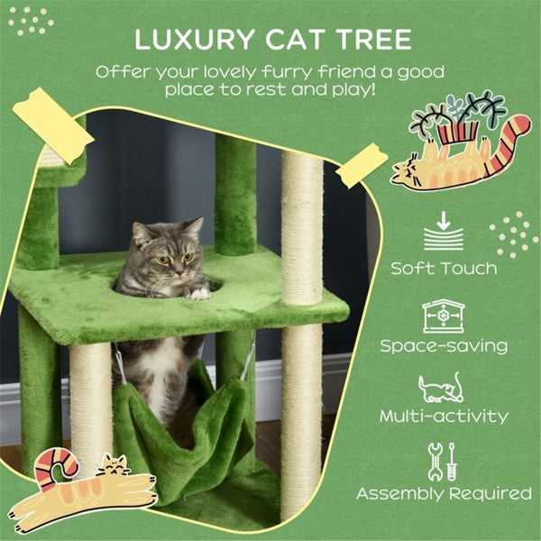 Cat Climbing Tower - 56" Multi-Level with Sisal Posts - Purrfect Pet Haven