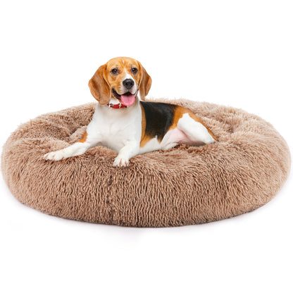Pet Bed - Round Fluffy Plush for Dogs & Cats - Purrfect Pet Haven