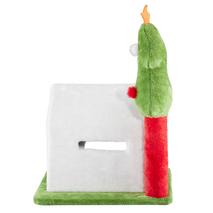 Cat House Christmas Tree - Feline Holiday Hideaway