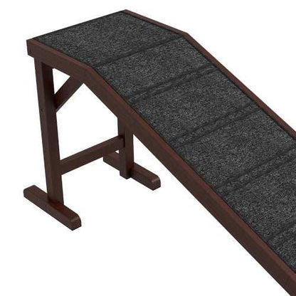 PawHut Dog Ramp for Bed - Non-Slip Carpet Pet Ramp - Purrfect Pet Haven