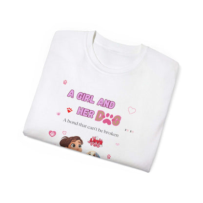 Girl and Her Dog Unisex Tee | Cute Pet Lover Shirt | Personalized Gift - Purrfect Pet Haven