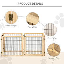 Freestanding Pet Gate 6-Panel - Wooden Dog Barrier for Doorways - Purrfect Pet Haven