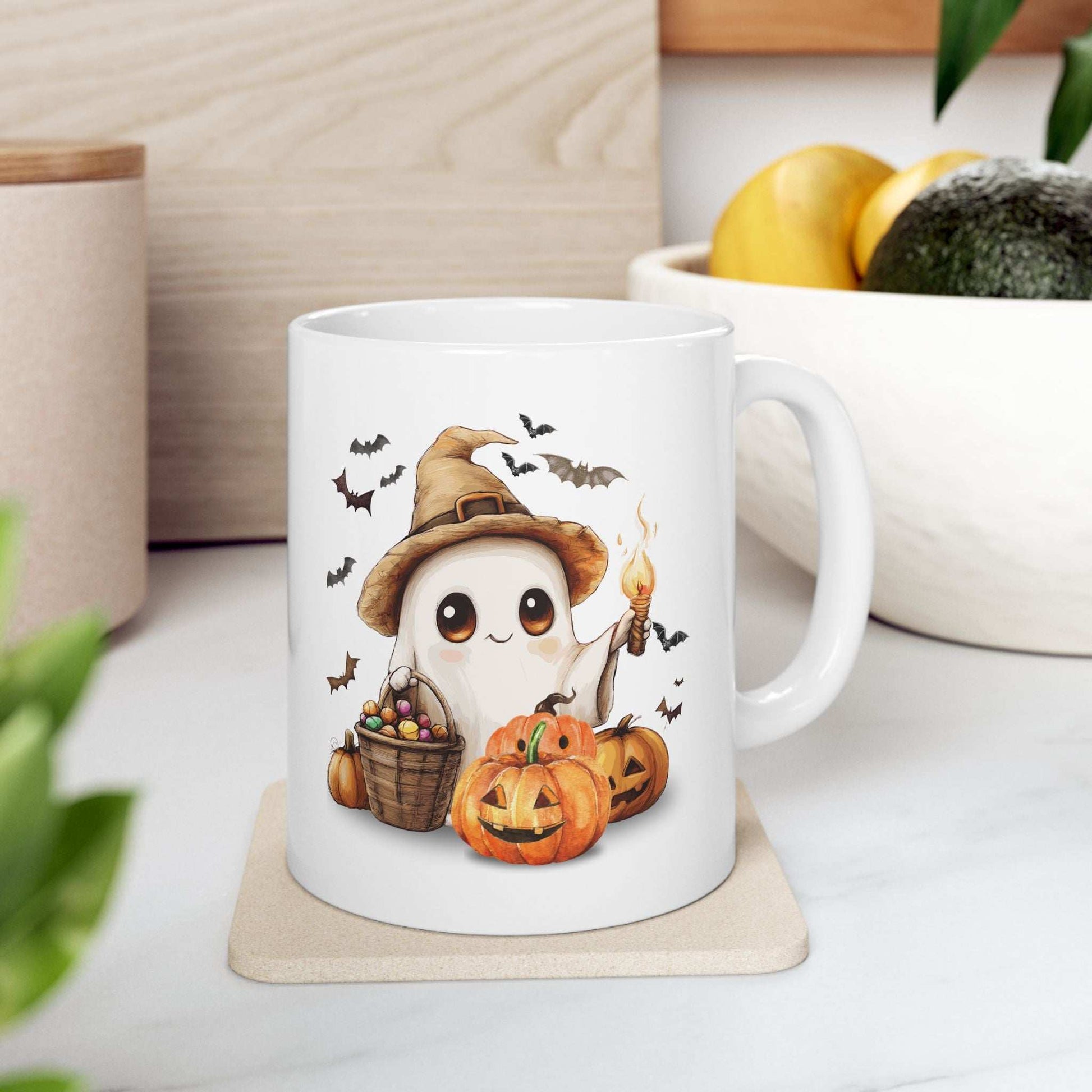 Halloween Scarecrow Ceramic Mug - Fall Coffee Cup Gift - Purrfect Pet Haven