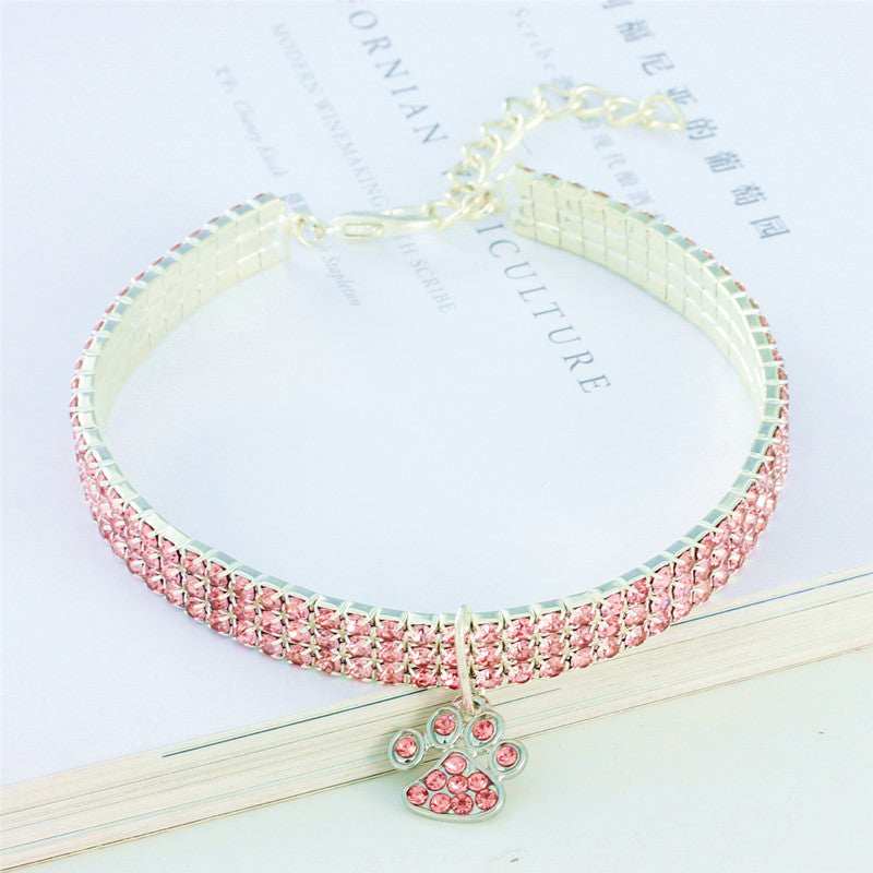 Pet Collar With Diamonds, Mixed-color Cat And Dog Supplies, Cat Claws, Elastic Cat And Dog Necklace Jewelry - Purrfect Pet Haven