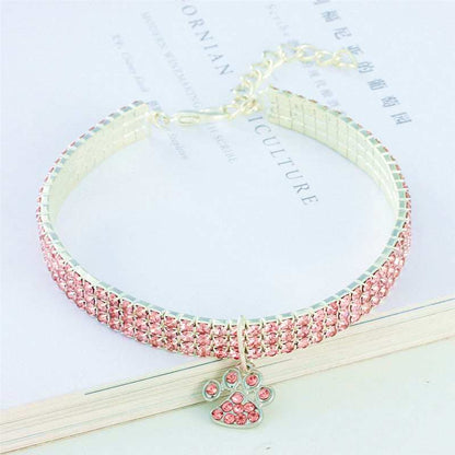 Pet Collar With Diamonds, Mixed-color Cat And Dog Supplies, Cat Claws, Elastic Cat And Dog Necklace Jewelry - Purrfect Pet Haven