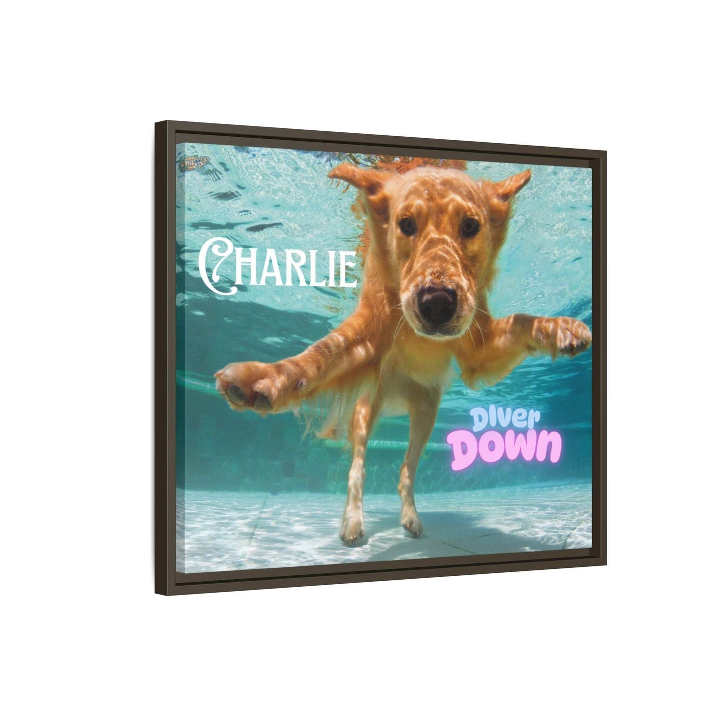 Framed Personalized Landscape Photo Canvas Wall Art - 'Add your Caption' - Purrfect Pet Haven