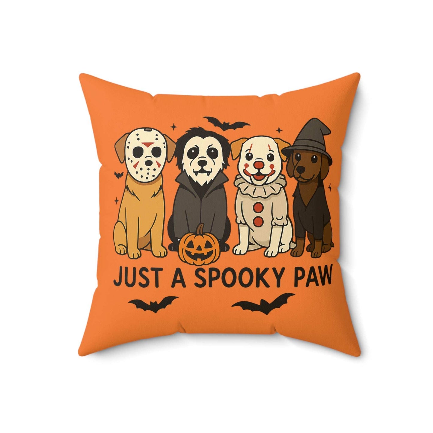 Halloween Dog Pillow - Just A Spooky Paw Pet Decor Cushion - Purrfect Pet Haven