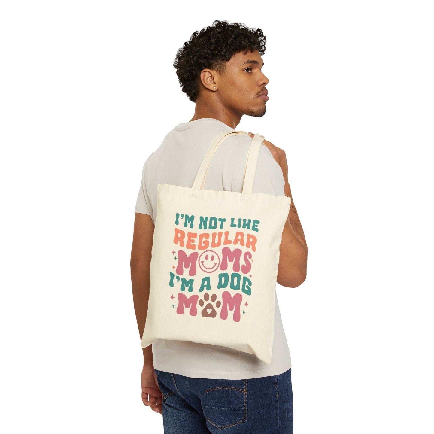 Funny Dog Mom Cotton Canvas Tote Bag - Love Has Four Paws | Purrfect Pet Haven