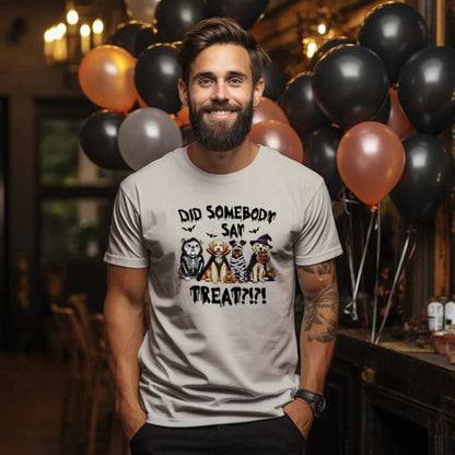 Did Somebody Say Treats Spooky T-Shirt - Halloween Dog Lover Pet Parent Tee - Purrfect Pet Haven
