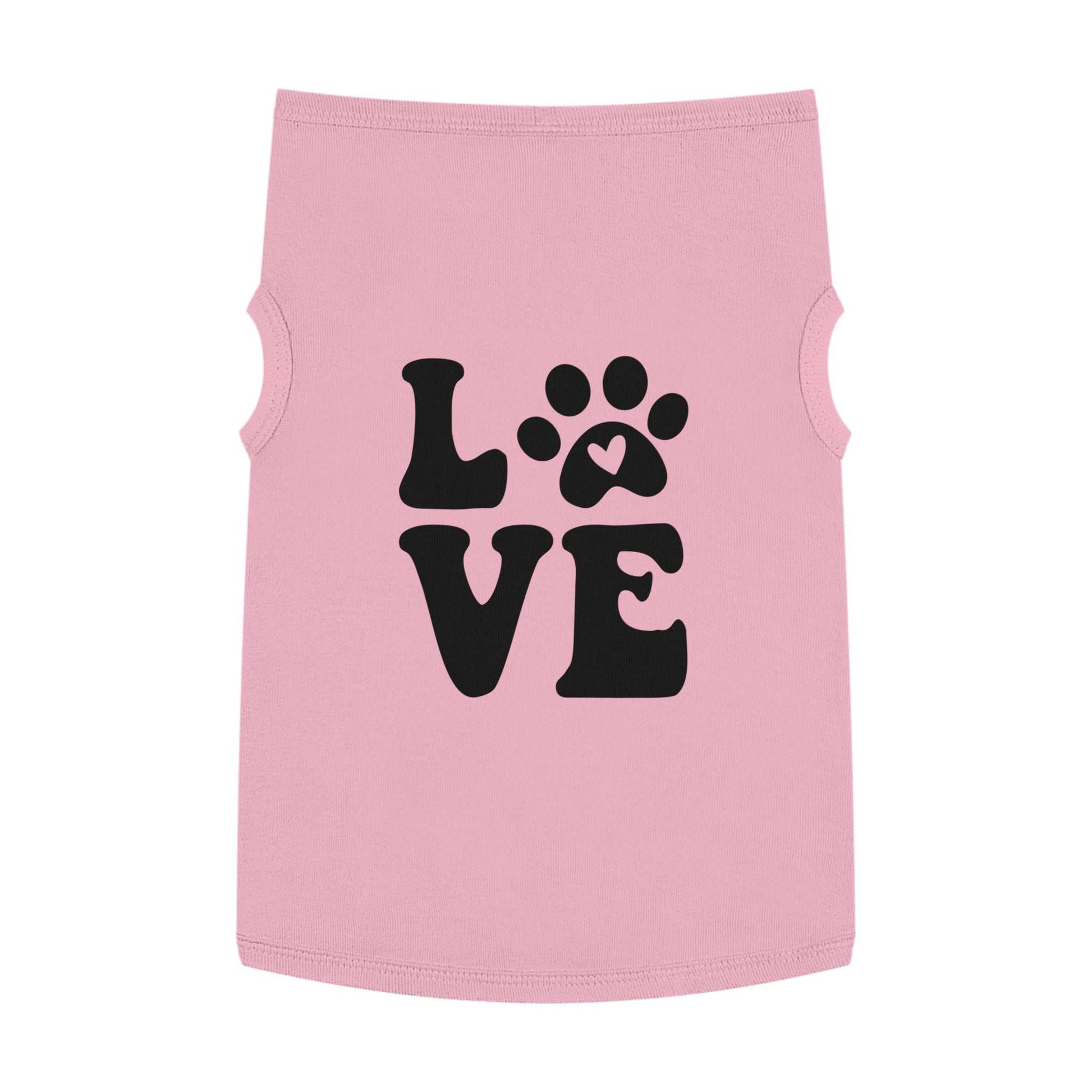 Cute Pet Tank Top - 'Love' Design for Dogs and Cats - Purrfect Pet Haven