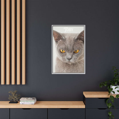 Personalized Photo Wall Art - Framed Matte Canvas Print for Pet Lovers - Customizable Name Print | Purrfect Pet Haven