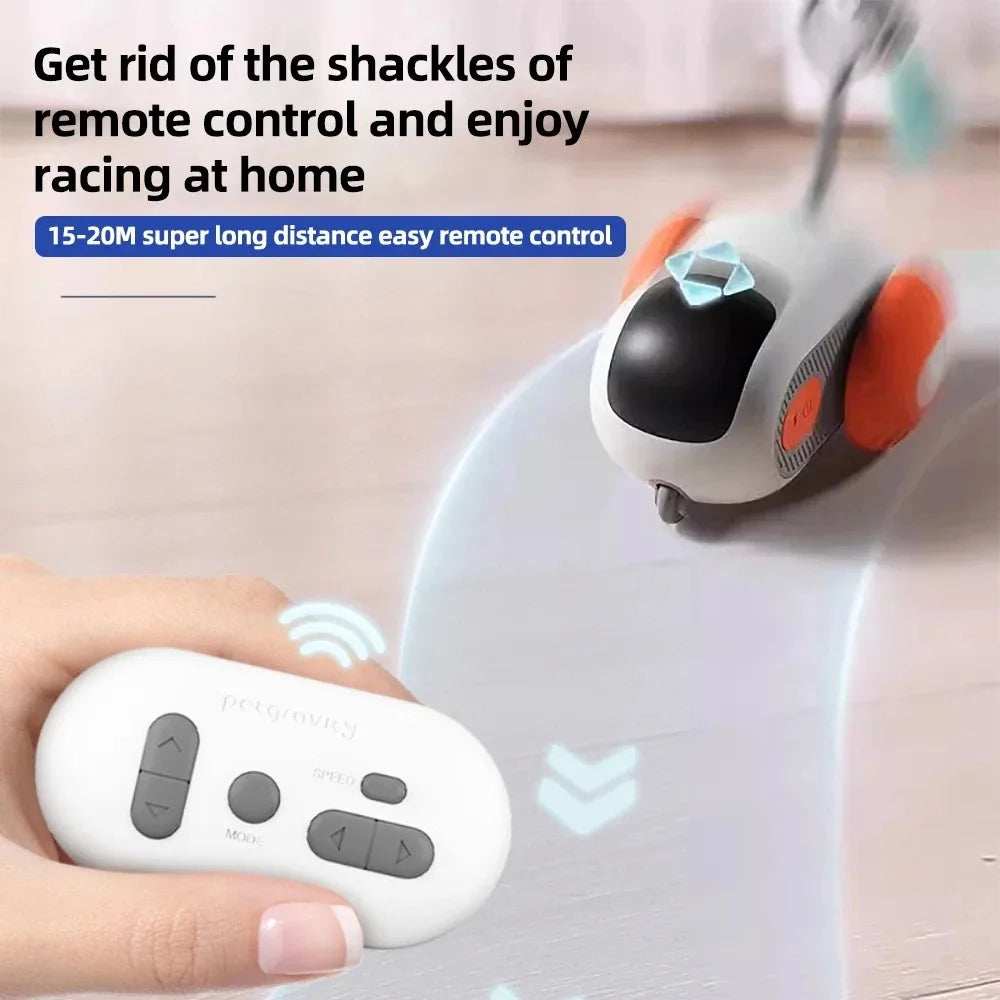 Automatic Moving Car Remote Controlled Smart Pet Toy - Interactive Playing - Purrfect Pet Haven