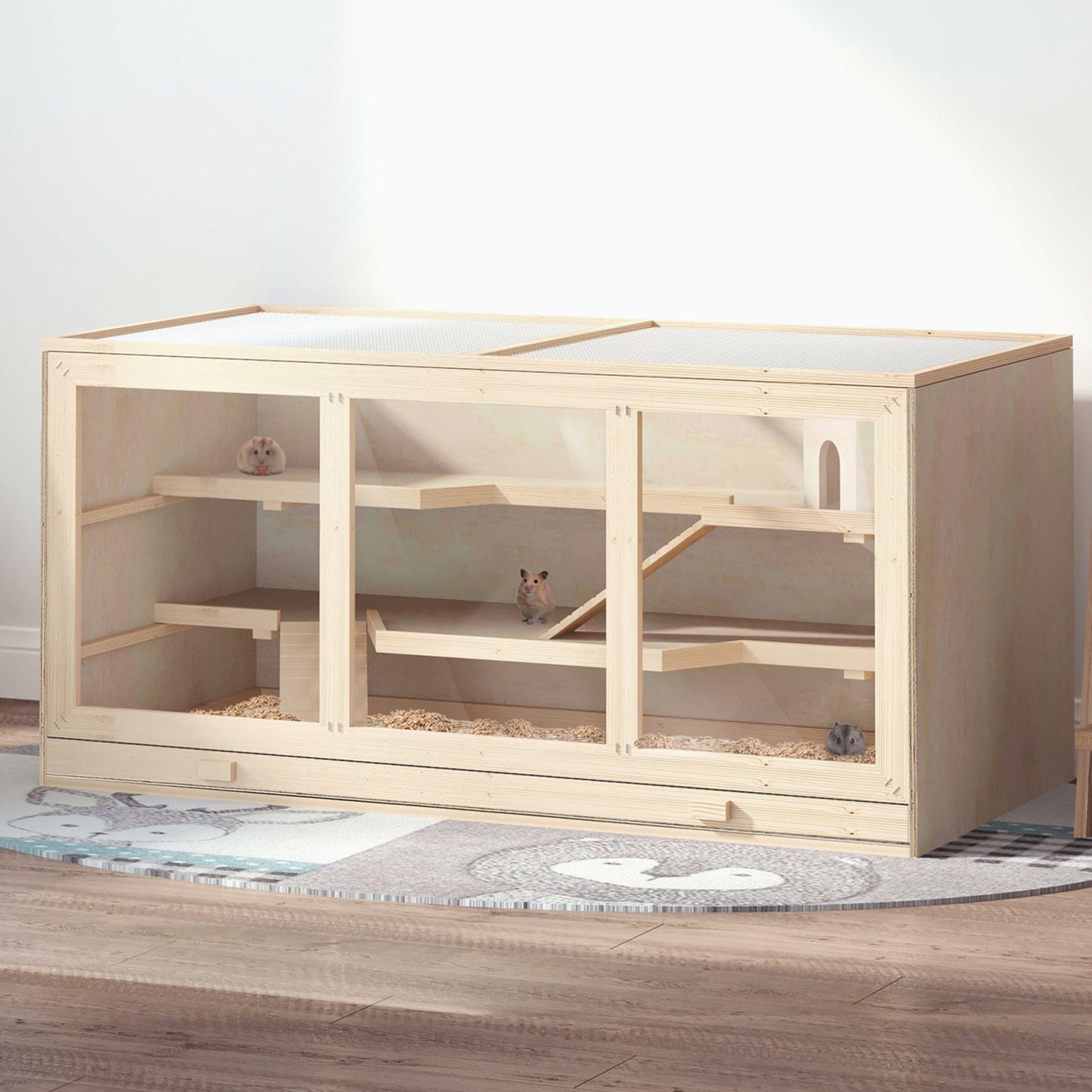 Extra Large Hamster Cage 45 Inch with Multi-Level Play - Purrfect Pet Haven