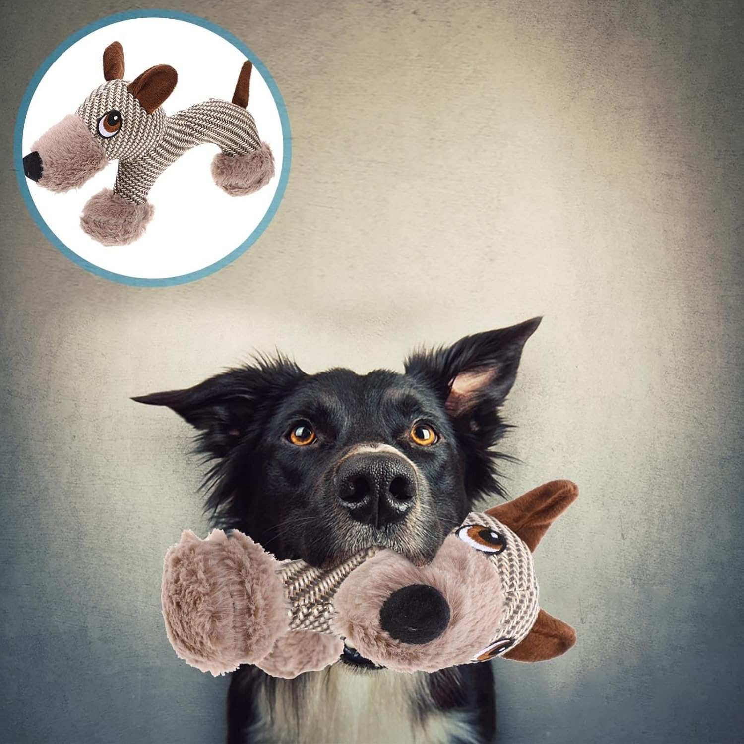 Large Plush Stuffed Animal Interactive Squeaky Dog Chew Toy - Purrfect Pet Haven
