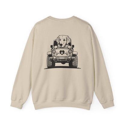 Golden Retriever Jeep Sweatshirt - Dog Lover's Heavy Blend - Purrfect Pet Haven